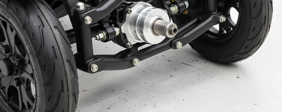 Persoon rijdt gelukkig op een For Motion scootmobiel langs de Hofvijver in Den Haag, genietend van vrijheid