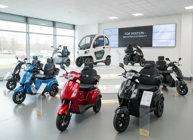 For Motion medewerker demonstreert een scootmobiel aan een oudere klant