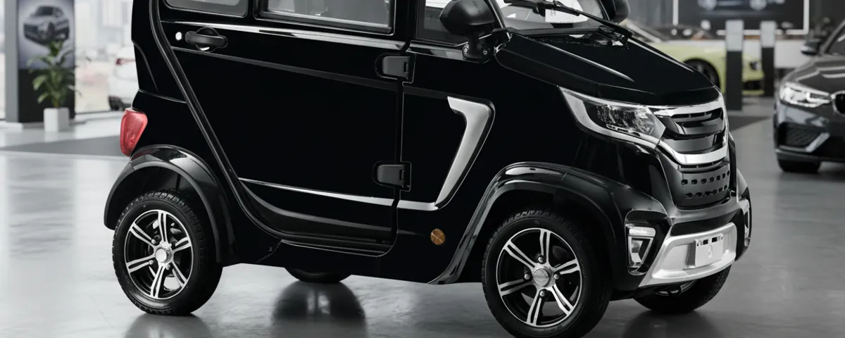 For Motion Brik rijdend op een landweggetje met groene omgeving, symboliserend vrijheid en mobiliteit.