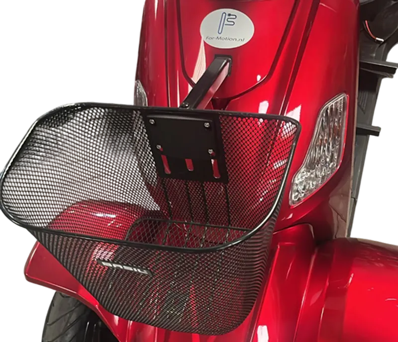 Mandje en koffer voor een For Motion scootmobiel